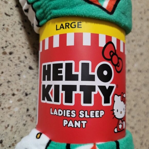 Hello Kitty Sanrio Sz Large Super Soft Fleece Pj Lounge Pants Christmas Winter - Picture 6 of 7